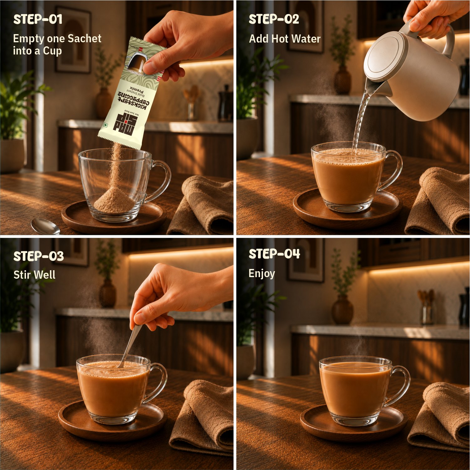 Kickstart Cappuccino Instant Coffee Premix