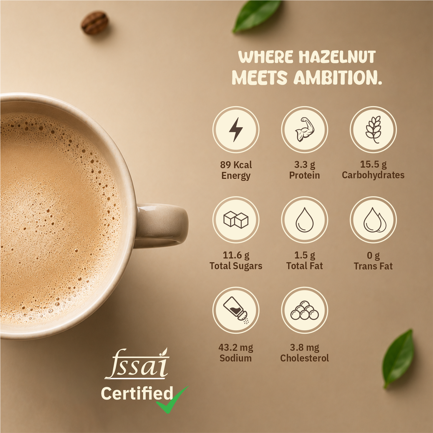 Hazelnut Unplugged Instant Coffee Premix