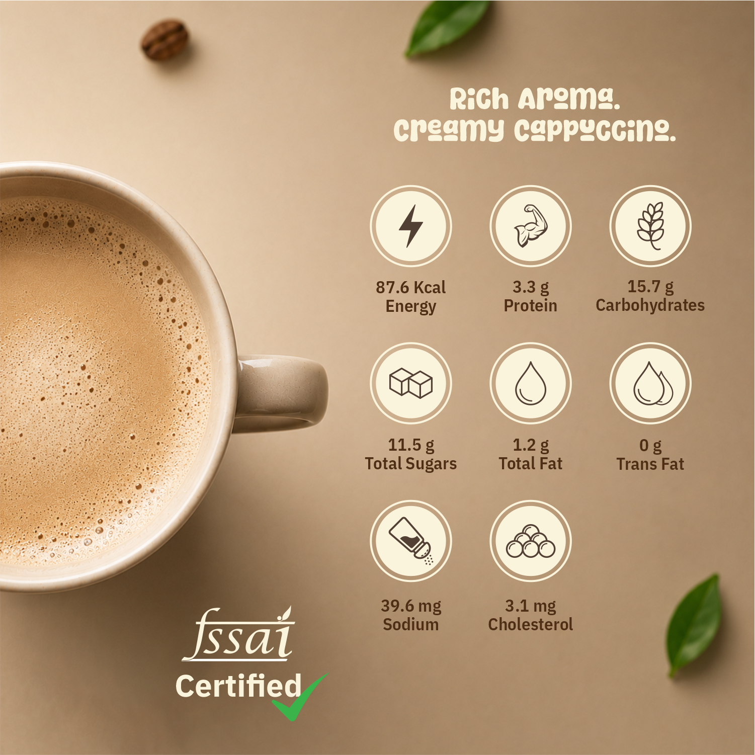 Kickstart Cappuccino Instant Coffee Premix